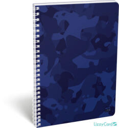 Lizzy Card XRCise Look spirál füzet A/4, kockás, 80 lapos, One, kék terepmintás (LIZ-21900210) - perfectbaby