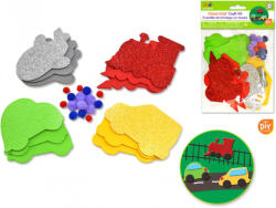 MULTICRAFT Dekorgumi formák, járművek, pom-pommal, 27 db-os (MLC-CK177B)