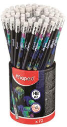 Maped Grafitceruza HB, radírral, Maped Deepsea Paradise, háromszög test, kétféle minta (CRW-IMA851818) - perfectbaby