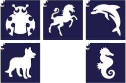 TYTOO Sablonok, 5 db-os, állatos, mini (CTMS-0027) (VZM-KKCST5330018)