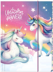 DERFORM Unikornis gumis mappa, A/4, JR16, Unicorn Powers (DFM-TGA4JR16) - perfectbaby