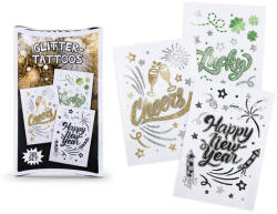 TRENDHAUS Tetoválás matrica szett, újévi, 8x5, 5cm, 3 ív/csomag (TDH-958068) - perfectbaby