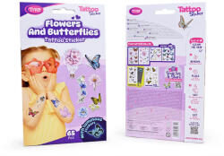 TYTOO Tetoválás matrica szett, 6 ív/szett, pillangók és virágok (VZM-KOPXX1800016) - perfectbaby