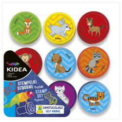 DERFORM Nyomda szett, 9 db-os, állatos, (kutya, ló, láma, macska, mosómedve, róka, tigris, majom, nyúl), Kidea (DFM-SOC9KA) - perfectbaby