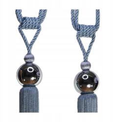 Gipiurowo Prémium bojt függönyhöz, ezüst és tükörgömb, 80 cm (chwost do zasłon 06)