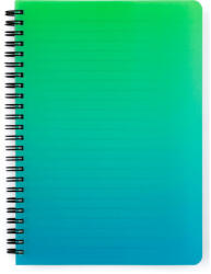 KARTON P+P Spirál füzet A/5, vonalas, 60 lapos, műanyag borítóval, OMBRE, zöld-kék (KPP-7-42125) - perfectbaby