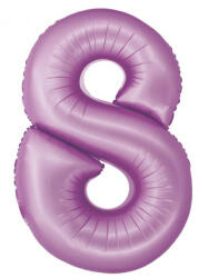  Levendula 8-as Lavender Mat szám fólia lufi 76 cm (MLG158816) - perfectbaby