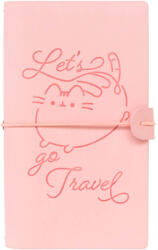 PUSHEEN cicás napló, jegyzetfüzet műbőr borítóval, 12x19cm (ERK-CTBV007)