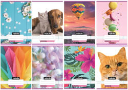 Nebulo Vegyes mintás tűzött füzet A/5, 32 lap vonalas (21-32), Cuki minták, I. , Nebulo (ALI-VO4-1-CM-A5)