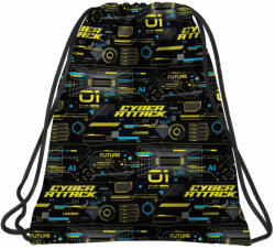 DERFORM Fiús tornazsák, 41x35cm, BackUp, 2025, A50, fekete-sárga, Cyber Attack (DFM-WOB7A50) - perfectbaby