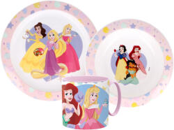 STOR Hercegnők True étkészlet, micro műanyag szett bögrével 265 ml (STF33351)