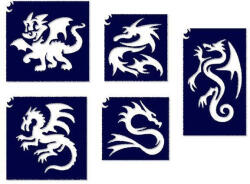 TYTOO Sablonok, 5 db-os, sárkányok (CTMS-0008) (VZM-KKCST5330004)