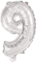 PROCOS Ezüst Silver 9-es szám fólia lufi 95 cm (PNN92475)