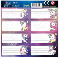 DERFORM Unikornis füzetcímke 8 db/ív, többféle (DFM-NNZJR)