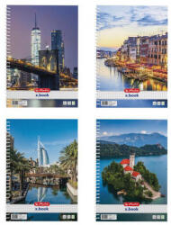 Herlitz spirál füzet A/4, kockás, 70 lapos, City, többféle (HRL-400201445)