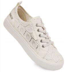 Big Star Fehér csipkés tornacipő Big Star W274925 39-es méret (W274925)