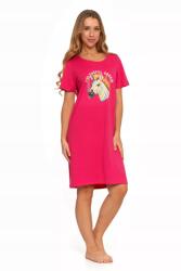 Moraj Női rövid ujjú zebra mintás térd alá érő hálóing L-es méret Moraj (PDK2300-001)