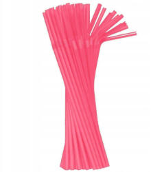  Színes Pink műanyag szívószál 50 db-os