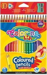 Colorino Színes ceruzakészlet 18 db-os, (1 db fluo), hegyezővel, Colorino trio, háromszög test (COK-57431PTR)