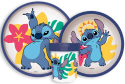 STOR Lilo és Stitch Palms csúszásmentes étkészlet, micro műanyag szett (STF66669)