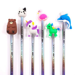 DERFORM Grafitceruza, állatos ceruzadísszel, többféle, Kidea (DFM-OFKA)