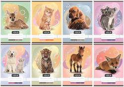 Nebulo Vegyes mintás tűzött füzet A/5, 32 lap vonalas 1. osztály (14-32), Állatos minták, Nebulo (ALI-VO1-AM-A5)