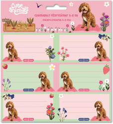 Ars Una Doggie, kutyás füzetcímke 18 db, Cute Animals (ARS-53834584)