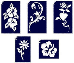 TYTOO Sablonok, 5 db-os, virágok (CTMS-0022) (VZM-KKCST3330015)