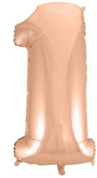  Rose Gold 1-es szám fólia lufi 92 cm (MLG106244) - perfectbaby