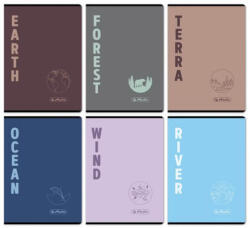 Herlitz tűzött füzet A/4, 32 lap kockás, Terra, többféle (HRL-400200726) - perfectbaby