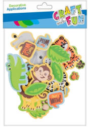 STARPAK Dekorgumi, öntapadós, szafari állatok, 24 db-os (STK-463728)