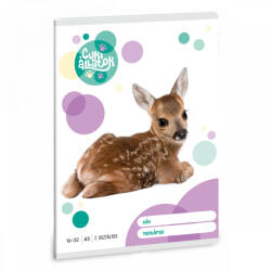 Ars Una Cuki állatok tűzött füzet A/5, 32 lap vonalas 2. osztály (16-32), őzike (ARS-53593108)