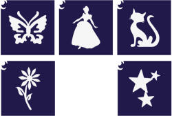 TYTOO Sablonok, 5 db-os, kislányos (CTMS-0029) (VZM-KKCST4330019)