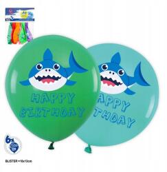  Szülinapi lufi szett cápával 6 db