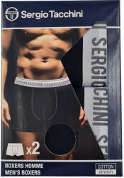 Global Licence Srl Sergio Tacchini férfi pamut boxeralsó - 2 db/csomag - fekete szürke felirattal - M (230000974_szurke_M)