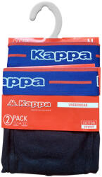 Global Licence Srl Kappa férfi pamut boxeralsó - 2 db/csomag - fekete kék felirattal - XL (230000977-B_kek_XL)