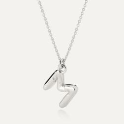 Giorre Nyaklánc felfújható M betűvel, 925 ezüst, platina bevonattal hossza 38 cm