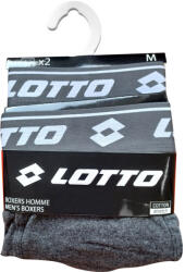 Global Licence Srl Lotto férfi pamut boxeralsó - 2 db/csomag - sötétszürke - L (230000978-B_sotetszurke_L)