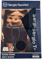 Global Licence Srl Sergio Tacchini férfi pamut boxeralsó - 2 db/csomag - fekete fehér felirattal - XL (230000975_feher_XL)