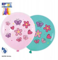  6 db-os latex lufi szett pillangó motívummal születésnapra