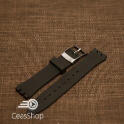  Curea silicon tip Swatch 19 mm neagră