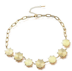  18K Aranyozott Nemesacél Nyaklánc - gyongykavics - 9 600 Ft