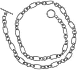  Ezüst Színű Nemesacél Nyaklánc - gyongykavics - 2 600 Ft