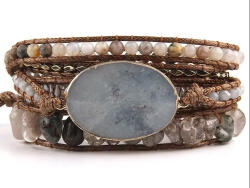  Labradorit Ásvány Karkötő ~85cm (+10cm Állítási Lehetőség)