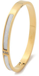  18K Aranyozott Nemesacél Strasszos Kagyló Berakásos Karkötő Karperec