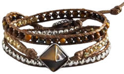  Tigrisszem Ásvány Karkötő ~50cm (+10cm Állítási Lehetőség)