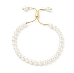  18K Aranyozott Kagyló Gyöngy Csúszózáras Állítható Karkötő