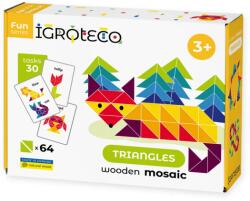 IGROTECO Mozaic triunghiuri din lemn 64 piese (IG194)