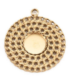  14K Aranyozott Nemesacél Medál