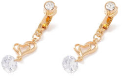  Arany Színű Cirkónia Strasszos Klipszes Fülbevaló